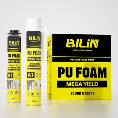 Cài đặt cửa và cửa sổ bọt mở rộng năng suất cao ổn định Polyurethane Sprey bọt mở rộng