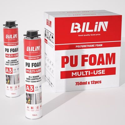 750ML 500ML Multi-purpose PU Foam Rainproof Fire Retardant Expanding Foam