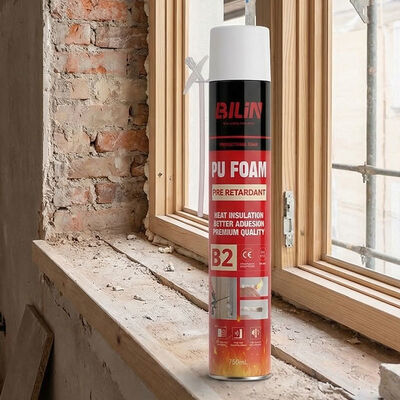 Pistola de espuma de poliuretano ignífuga B2 de alto rendimiento aplicada para sellado de huecos ignífugos